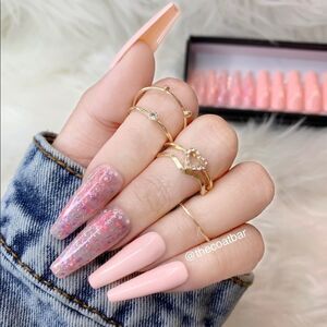 Peach Blossom Custom Press On Nails | High Quality Nails | Handmade